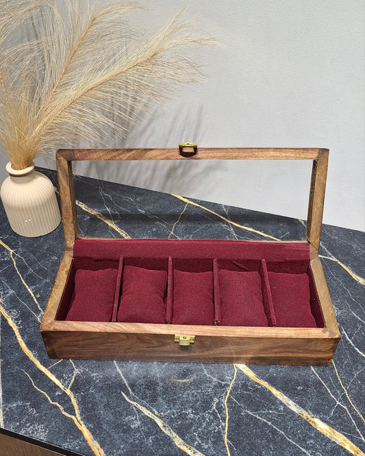 Premium Wooden Watch Box (5 slots)