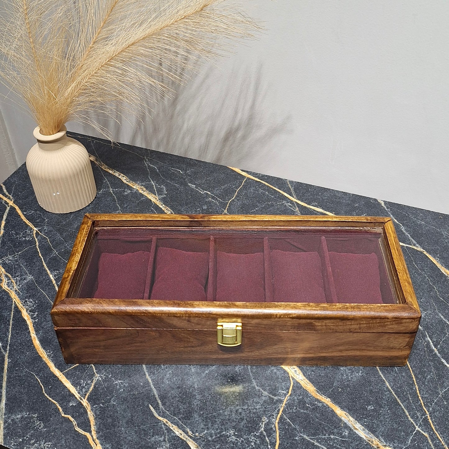 Premium Wooden Watch Box (5 slots)