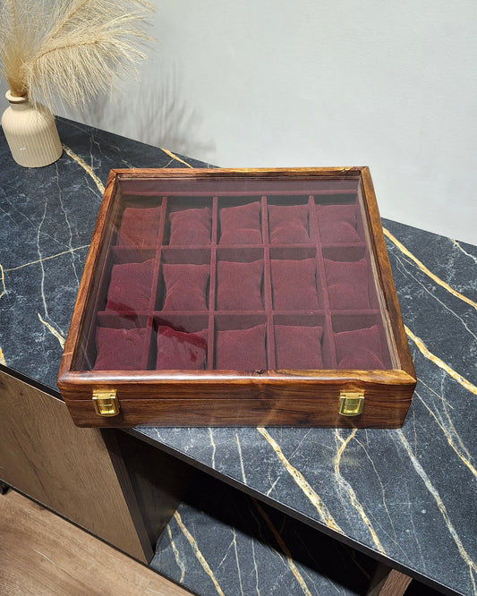 Premium Wooden Watch Box (15 slots)