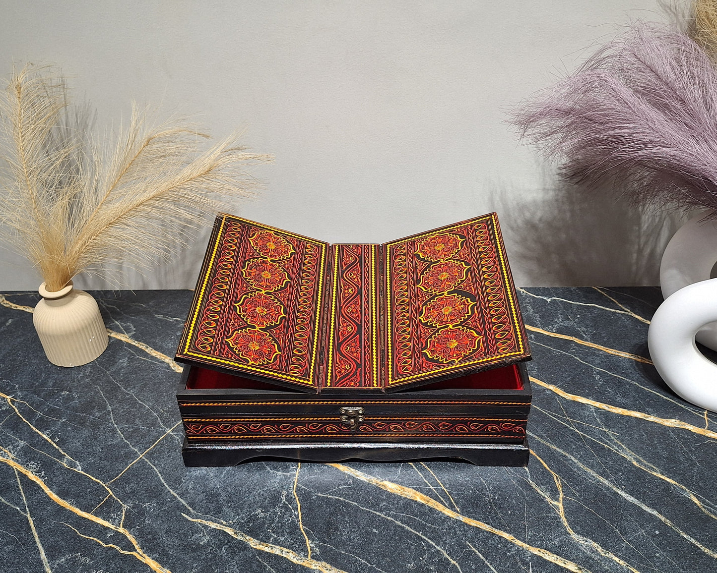 Quran e pak Holder Naqshi (with stand)